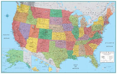 Buy 50 X 32 Rmc Signature Edition United States Wall Map Laminated