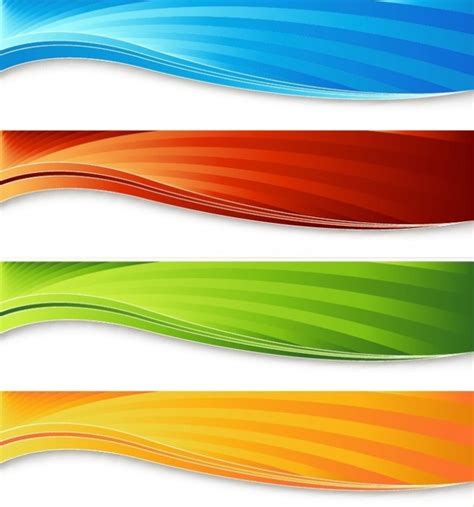 Four Colorful Banners Vector Graphic Vectors Graphic Art Designs In