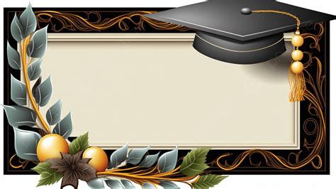 Graduation Gorgeous Black Gold Border Background Results Hat