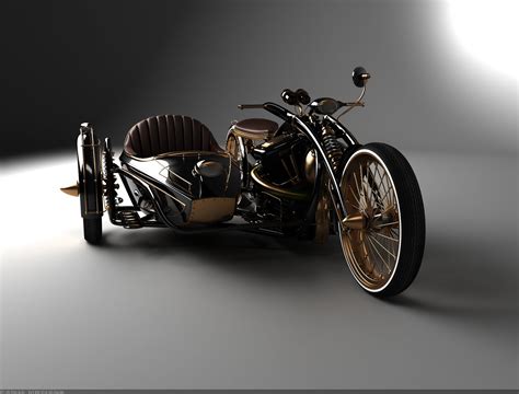 Motorcycle 74 Solif Design Steampunk Sidecar