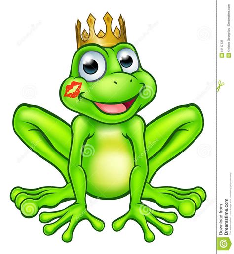 Cartoon Frog Prince Kiss Stock Vector Illustration Of Green 84117431