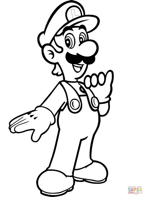 To submit art just press the contribute art button at the top of the page. Luigi from Mario Bros. coloring page | Free Printable Coloring Pages