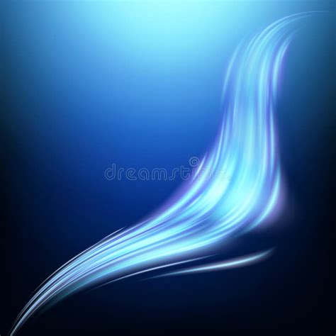 Blue Luminous Energy Wave Eps 10 Stock Vector Illustration Of Dark