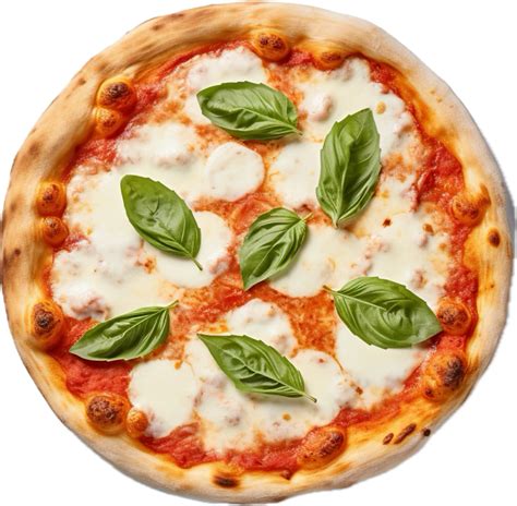 Ai Generated Margherita Pizza With Basil Png 37496550 Png