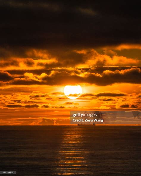 Sunset Over Pacific Ocean High Res Stock Photo Getty Images