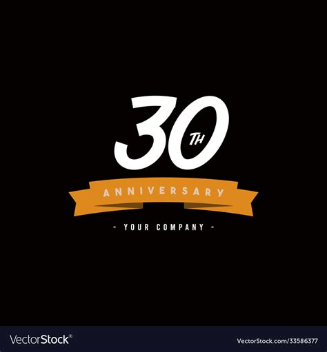 30 Years Anniversary Celebration Your Company Vector Image