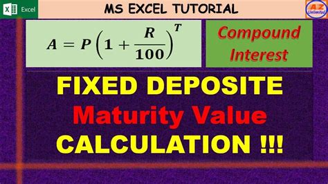 How To Calculate Fixed Deposit Maturity Value Compound Interest Fd