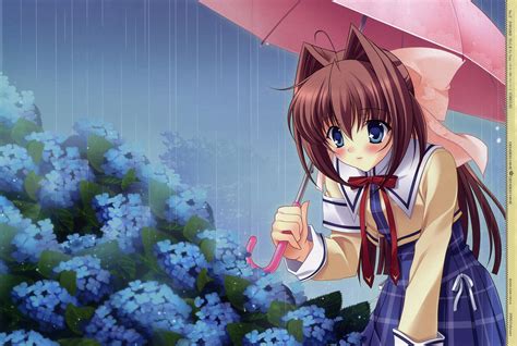 Asakura Otome Da Capo Da Capo Ii Rain Umbrella Water