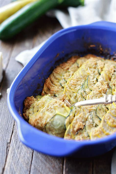 Zucchini And Yellow Squash Herb Gratin Tangled With Taste
