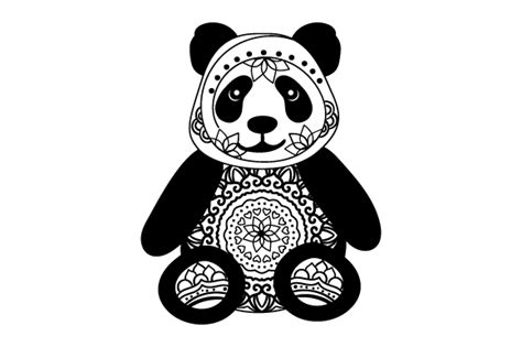 Download Panda Mandala Style Svg File Free Svg Vector