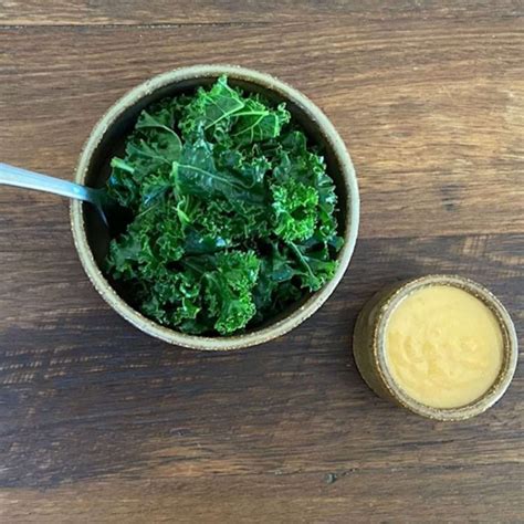 Easy Steamed Kale Recipe with a Sesame Tahini Sauce