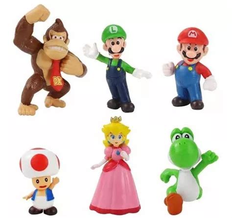 Coleccion Figura Super Mario Bros Kong Luigi Yoshi Game Toad Meses