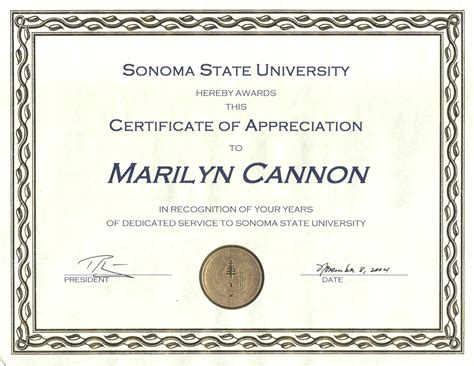 Certificate of service is a great memory bank. Certificate of Appreciation for Dedicated Service Award 2004