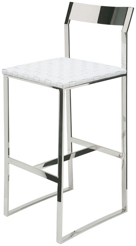 For your home bar, or wherever you wish t… Camille White Leather Counter Stool from Nuevo | Coleman Furniture