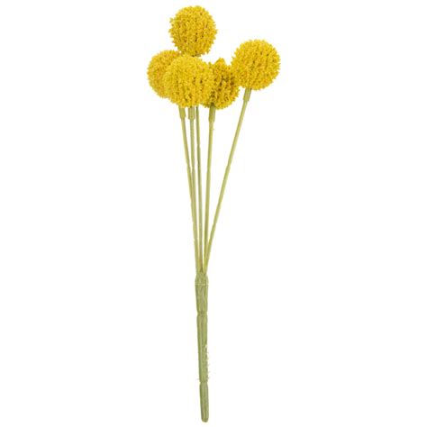 Check out this adorable yellow artificial billy button spray. Billy Button Pick | Hobby Lobby | 1704956