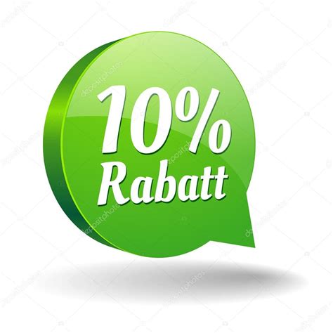 Spara 10% på apoteas sortiment vid köp av vykort. 10 Prozent Rabatt Spechblase in gruen — Stockvektor ...