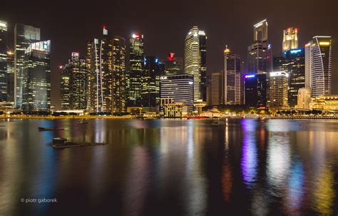 Wallpaper Lights City Cityscape Night Architecture Singapore