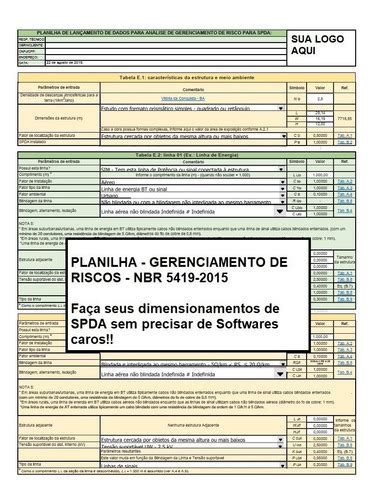 planilha gerenciamento de risco spda parcelamento sem juros