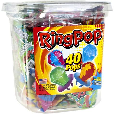 Ring Pop Pops 40 Count 20 Oz