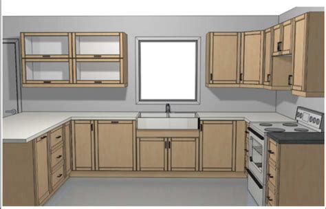 Shop kitchen cabinets at lowe's canada online store: Spacing of cabinets around windows