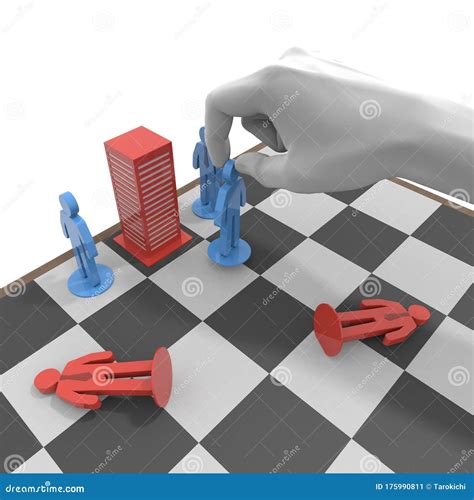 Take Market Share. Defeat Rival Companies. 3D Rendering Stock