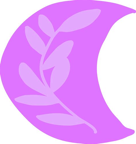 Purple Moon With Flower 16416468 Png