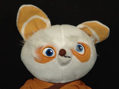 2008 Kung Fu Panda Master Shifu Raccoon Plush Stuffed Animal Karate Toy