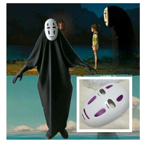 Spirited Away Purple Mask Japanese Anime Halloween Mask No Face Mask Hobbies And Toys Stationery