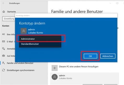 Schritt für Schritt Anleitung Benutzerkonten in Windows verwalten Datenschutz Unter dem