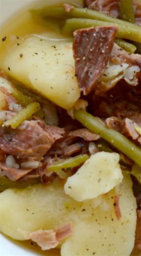 Easy slow cooker ham & green beans frozen. Slow Cooker Ham, Green Beans, and Potatoes | Recipe (With ...