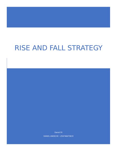 Rise And Fall Strategy Nice Daniel Fx Daniel Andeche Rise And