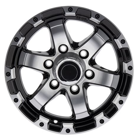Rv Aluminum Wheel For Trailers And Towables Black Machine Finish T08
