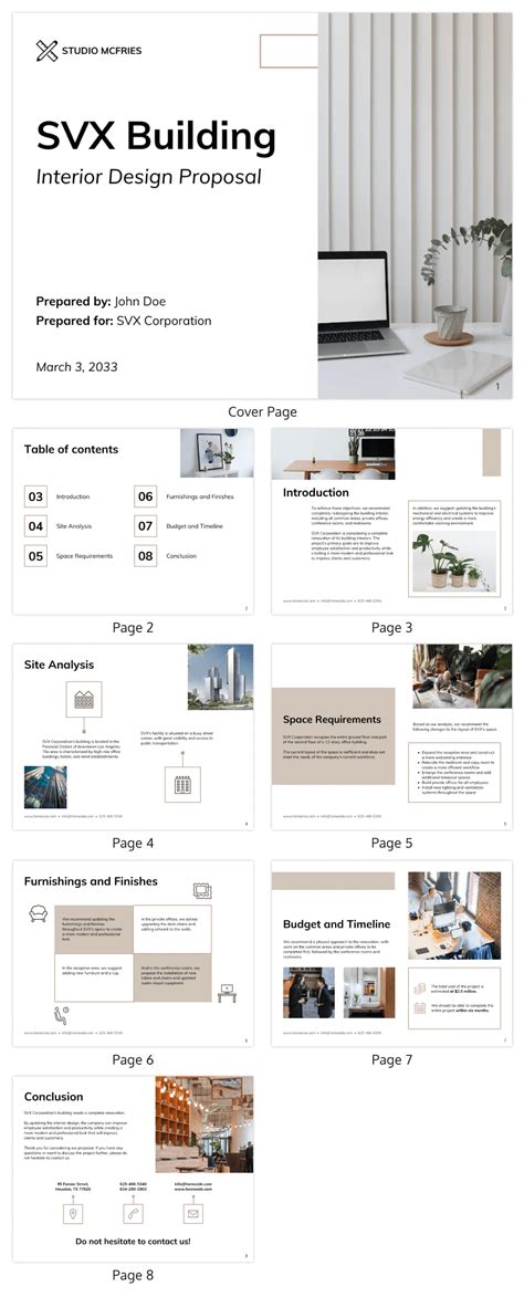 Free Interior Design Proposal Template Venngage