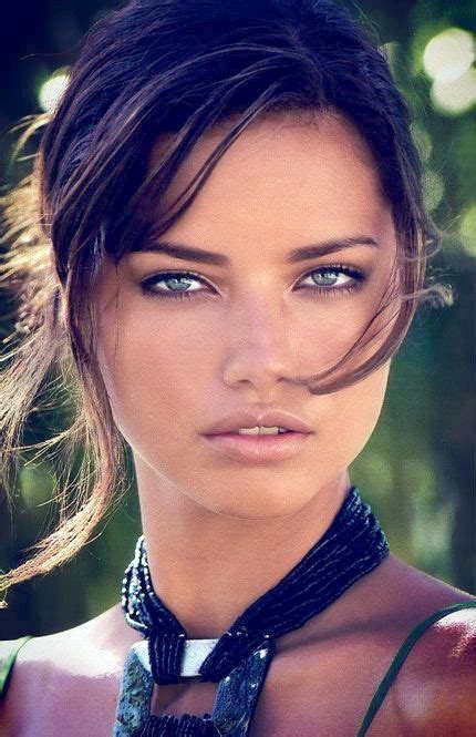 Adriana Lima Flawless Makeup ♥ Beautiful Women Beautiful Eyes Adriana Lima