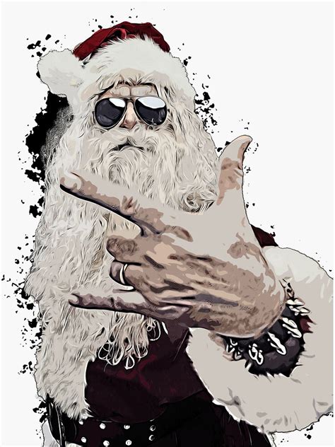 Cool Santa Claus Sticker For Sale By Stippenfischer Redbubble
