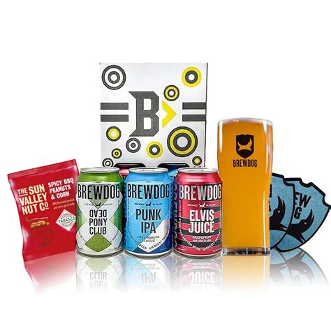 Brewdog Craft Beer Case T Set With Branded Glass 3 X 330ml Cans