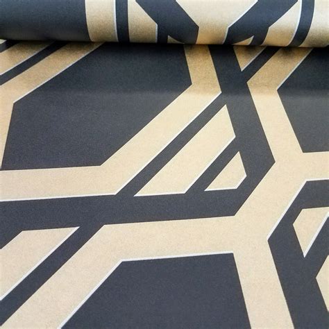 Patton Geometric Black And Gold Diamond Metallic Shades Wallpaper Sh34549 D Marie Interiors