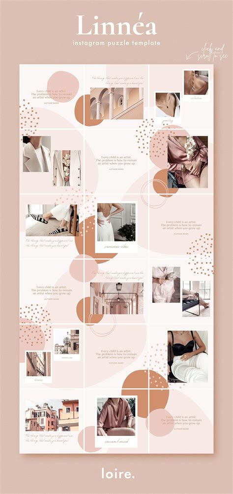 Using unique imagery and g. Instagram puzzle Canva template Studio Loire em 2020 ...