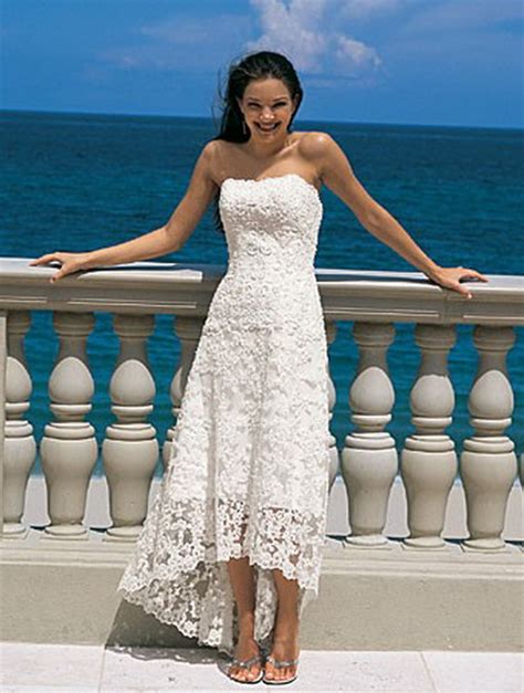 Short beach wedding dresses are perfect because they feel laidback, and eliminate the issue of sand in your hem. White beach dresses for women