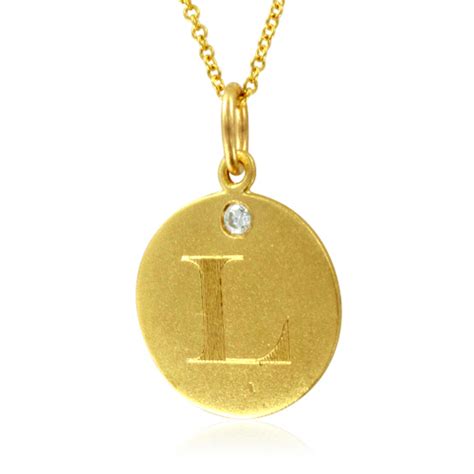 Maybe you would like to learn more about one of these? Initial Necklace, Letter L Diamond Pendant with 18k Yellow ...