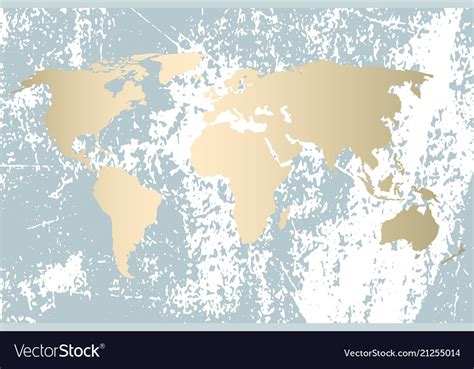 Gold World Map Design Royalty Free Vector Image