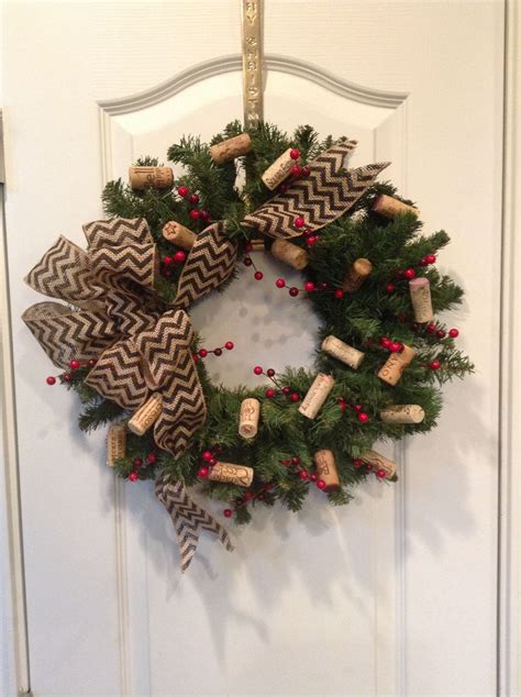 Wine Cork Christmas Wreath Christmas Decorations Christmas Wreaths