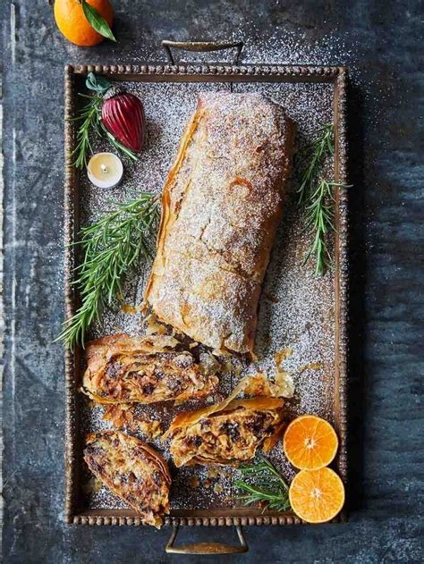 For a healthier option, this golden filo fish pie uses filo pastry which is lighter. Anything goes Christmas strudel | Jamie Oliver recipes