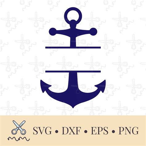 Anchor Svg Bundle Anchor And Split Anchor Svg Nautical Cut Etsy