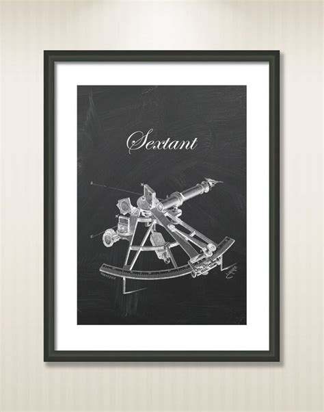 items similar to antique engineering sextant art poster print nautical tool poster sailing