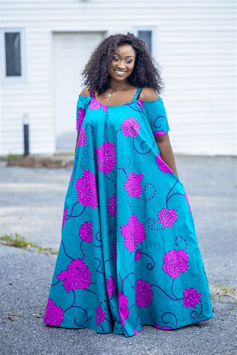 Stylish African Print Plus Size Dress Kipfashion