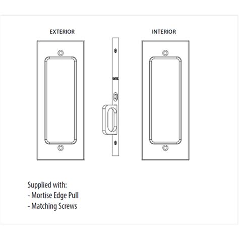 Emtek 2114 Door Hardware Passage Pocket Door Set