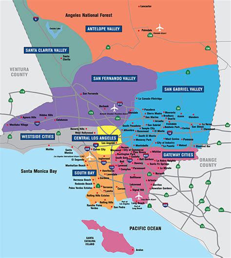 Álbumes 90 Foto Mapa De Los ángeles California Y Sus Ciudades Lleno