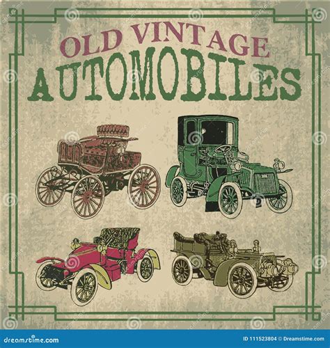 Vintage Automobiles Stock Illustrations 535 Vintage Automobiles Stock