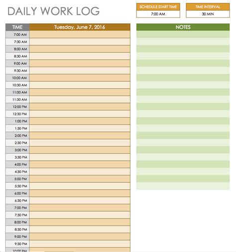 Daily Work Schedule Templates Business Mentor